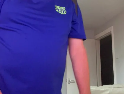 My Blue Football Shirt with Stocking on
