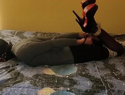 Selfbondage Hogcuffed Vibed N Orgasm Denied
