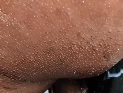 My ass, on the dildo close up