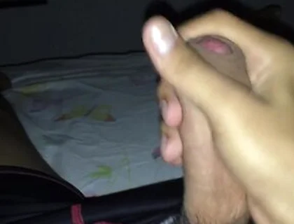 Twink Jerks Off, Cums On His Cock