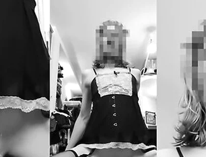 Sissy Slut Femboy Compilation - Censored B&w Version