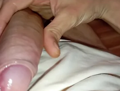 The Boy Enjoys Moaning Knowing That You See How His Huge Dick Dribbles A Lot Of Sperm