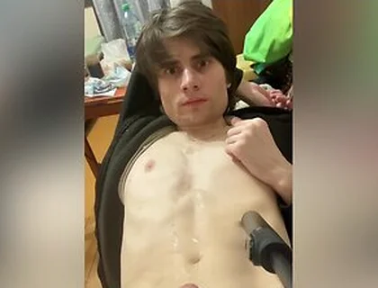On A Bicycle He Jerks Off, Leaving On A Chair, Cumming With Rain On His Head, Eating Sperm