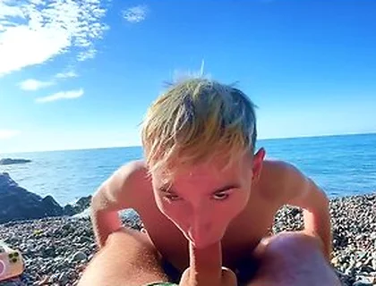 Young Guys Fucking On A Public Beach