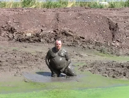 Mud Bath in Dark, Creamy Pond Mud