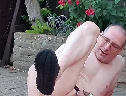 Outdoor Anal Dildo Fun While Locked in Chastity with Mike Essex