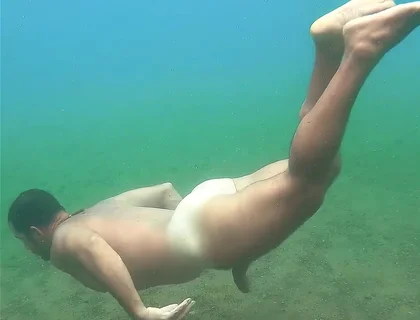 What a Nice Feeling to Swim Like This, I Wanted to Have Cum for You, but People Showed up