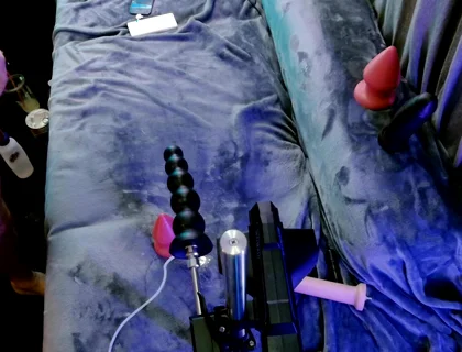 Random Stranger Controls My Fuck Machine and Destroys My Hole with Huge Anal Beads Deepest Ride and Massive Load
