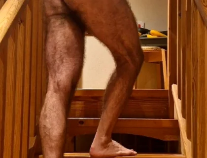 Hairy Walk up Stairs