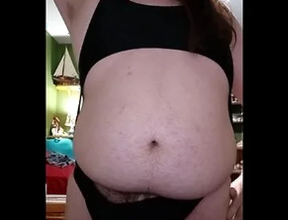 Fat Guy Wearing Bodysuit Strips And