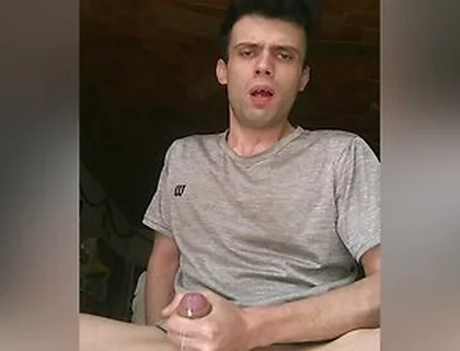 Selfsucking My Huge Dick In The Morning, Massive Cumshot
