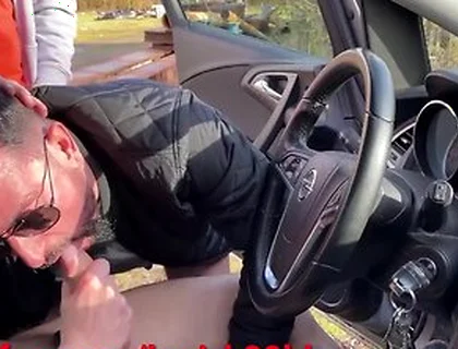 2 Slutty Guys Suck Me Dry In My Truck Rest Stop Blowjob
