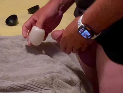 Straight Jack Into Mouth Toy Edging Cum Lube