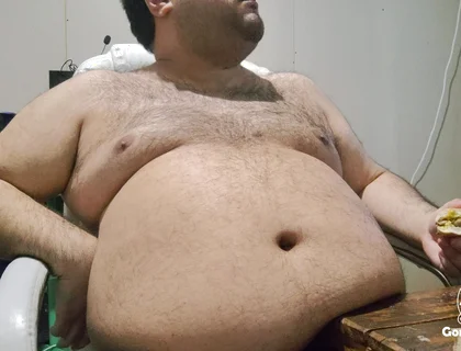 Greedy Fat Pig Won't Stop Eating and Masturbating