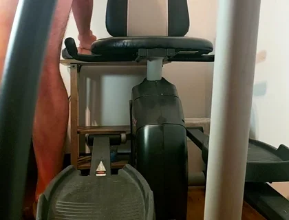 Beary Ride the Exercise Bike Until He Cums