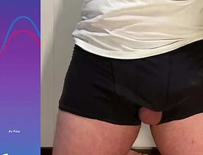 Huge Hands Free Postate Orgasm Cumshot In Underwear