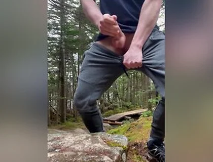 Jerking Off On Public Hiking Trail