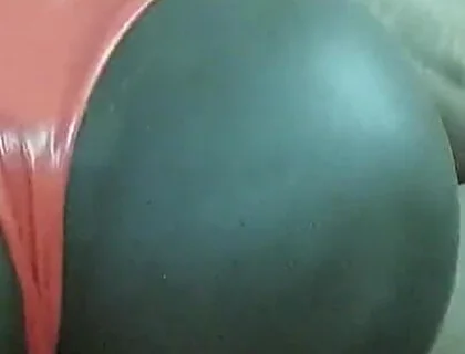 Black ass sextoy in shiny pants ass cumshot