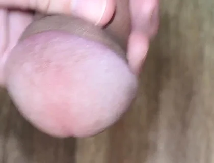 Kneeling Close-up Solo Masturbation at Home