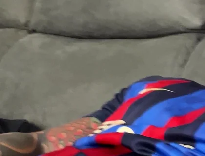 Handsome Spaniard Jerks off in the Barça Shirt