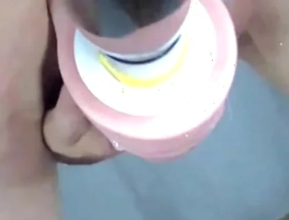 Fuck Machine with Anal Gaping and Self Creampie Pt1