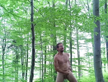 Back at the Scene Rough Forest Fap with Massive