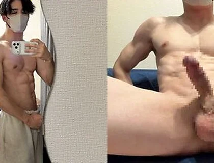 Light-skinned Muscular Man Masturbating