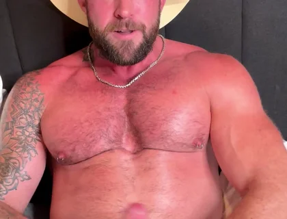 Cowboy Jerks off His Cock