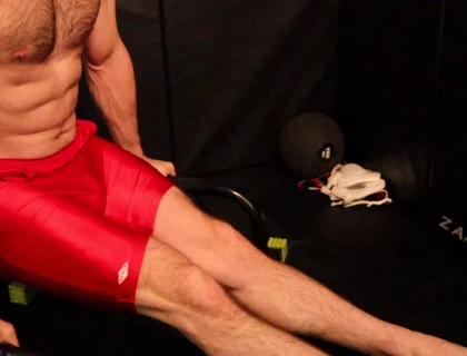 Wrestler Coregasm in Singlet