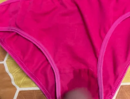 My Exgirlfriend Shreya's Red Sniffing and Panties Cum