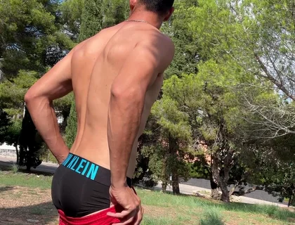 Short Risky Naked Flashing on Summer Day