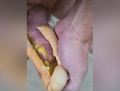 Guy Shoves His Cock Between Two Saucy Buns. Dp Creampie. Asmr. Hotdogs And Mustard