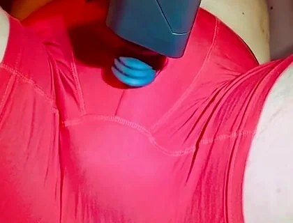 Cumshot in Panties From a Powerful Massager!