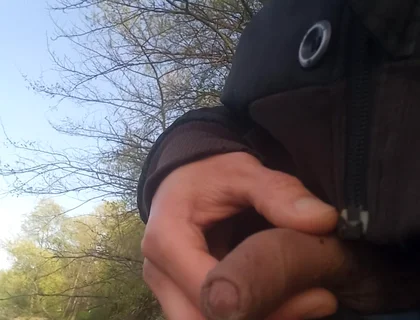 Jon Arteen Pulls Out His Beautiful Penis and Urinates Outdoors. Gay Porn with an Asian Twink