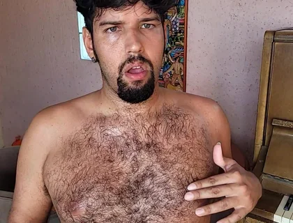 Hairy Bear Full Body Tease