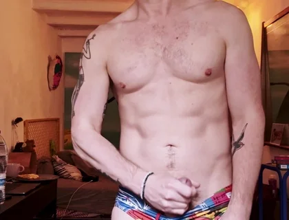 Wash Day Got Me Hard in My Swimming Trunks
