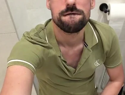 Hot Stepdaddy Jerking off in Bathroom
