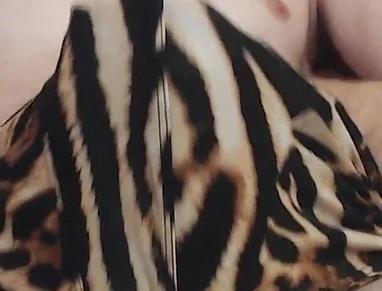 Hot Man Jerks off His Big Cock in Sexy Briefs with Ocelot Print, He Is Pulls It Out Dick and Ejaculates Thick Sperm
