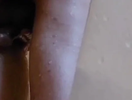 Husband Riding Huge Dildo in Shower Pt 2