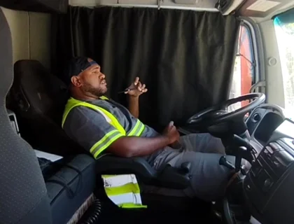 Lunchtime, Alone Inside the Truck.