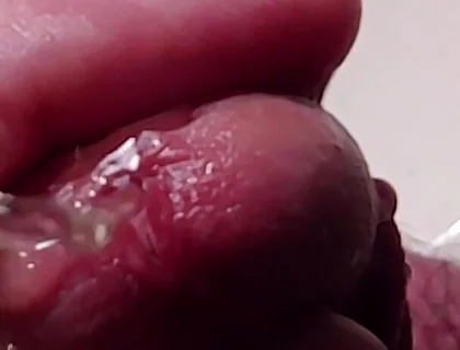 Peehole Piss Play Close up View in Slow Motion