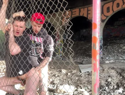 Cruising Tatted Fxggot Fuck Kian Fuk at the Tracks