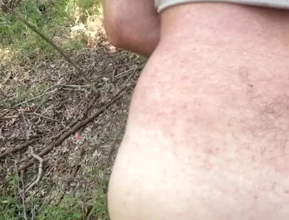 Cruising Straight Guy Gets Bent Over a Tree