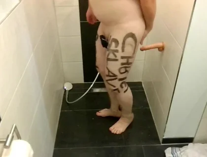 Slave Lettering Marking Anal Hook Dildo Plug Milking Fucked Winch Penis Cage Shower Outdoor Street
