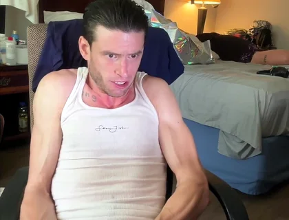 My Slick Back Greaser Look as I Jerk with Greeting Grunting Noises at Bust