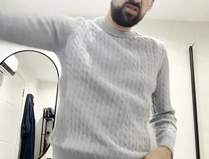 Hot Mature Stepdaddy Jerking off and Showing Ass