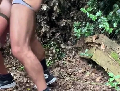 Daddies Exploring the Woods