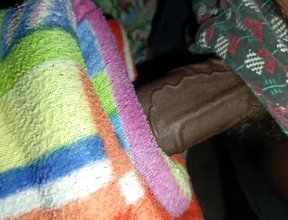 Big Black Cock a Man Handjob in Night Room