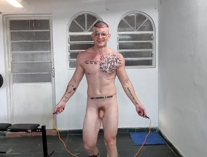 White Shaved Training Naked