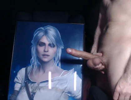 Cum Tribute for Ciri (game Character From Witcher 3)